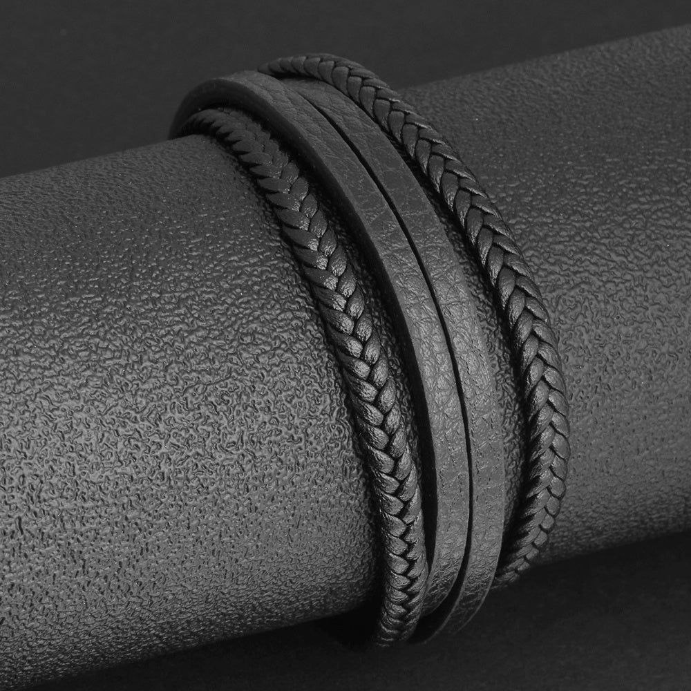 IGOR LAYERED LEATHER BRACELET