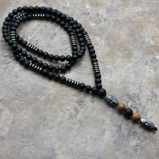 BLACK HEMATITE NECKLACE