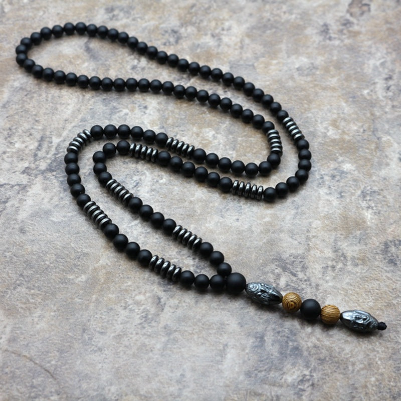 BLACK HEMATITE NECKLACE