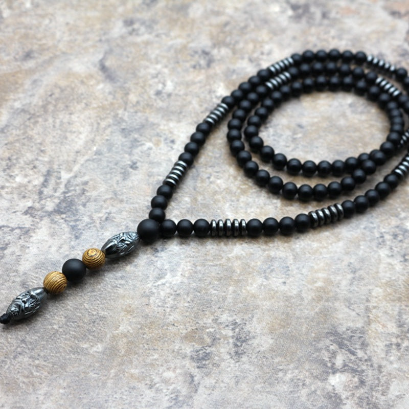 BLACK HEMATITE NECKLACE