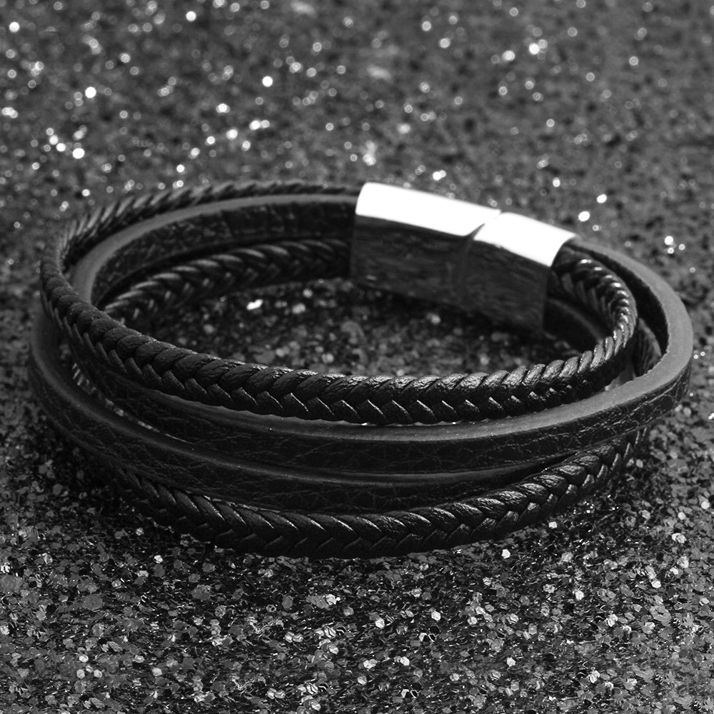 IGOR LAYERED LEATHER BRACELET