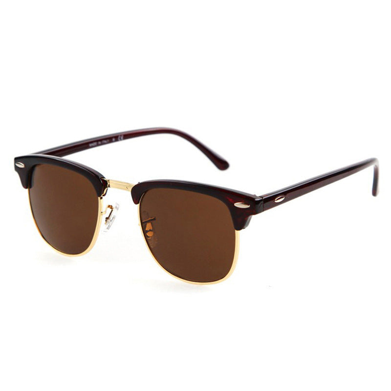 RETRO HALF METAL FRAME SUNGLASS