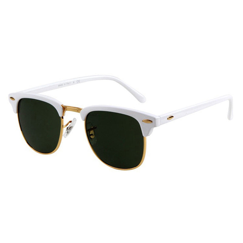 RETRO HALF METAL FRAME SUNGLASS