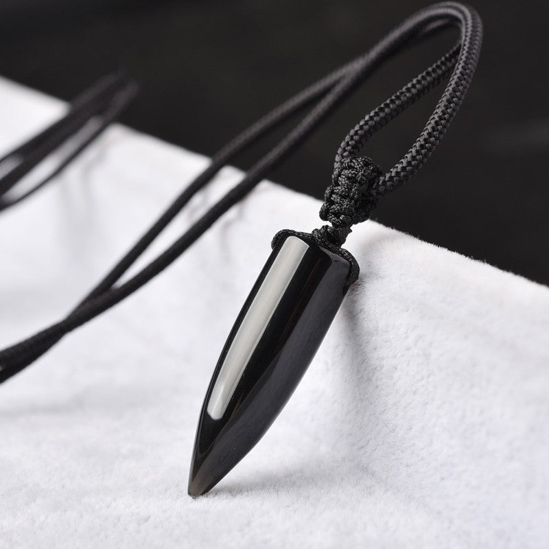 OBSIDIAN BULLET NECKLACE