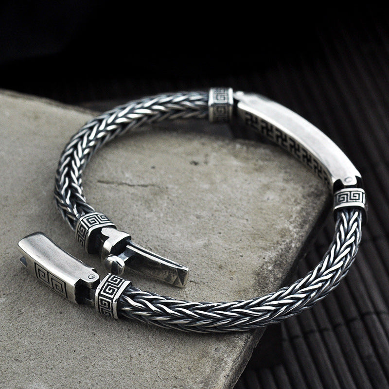 Personality Tide Men And Women New Fashion Thai Silver Bracelet