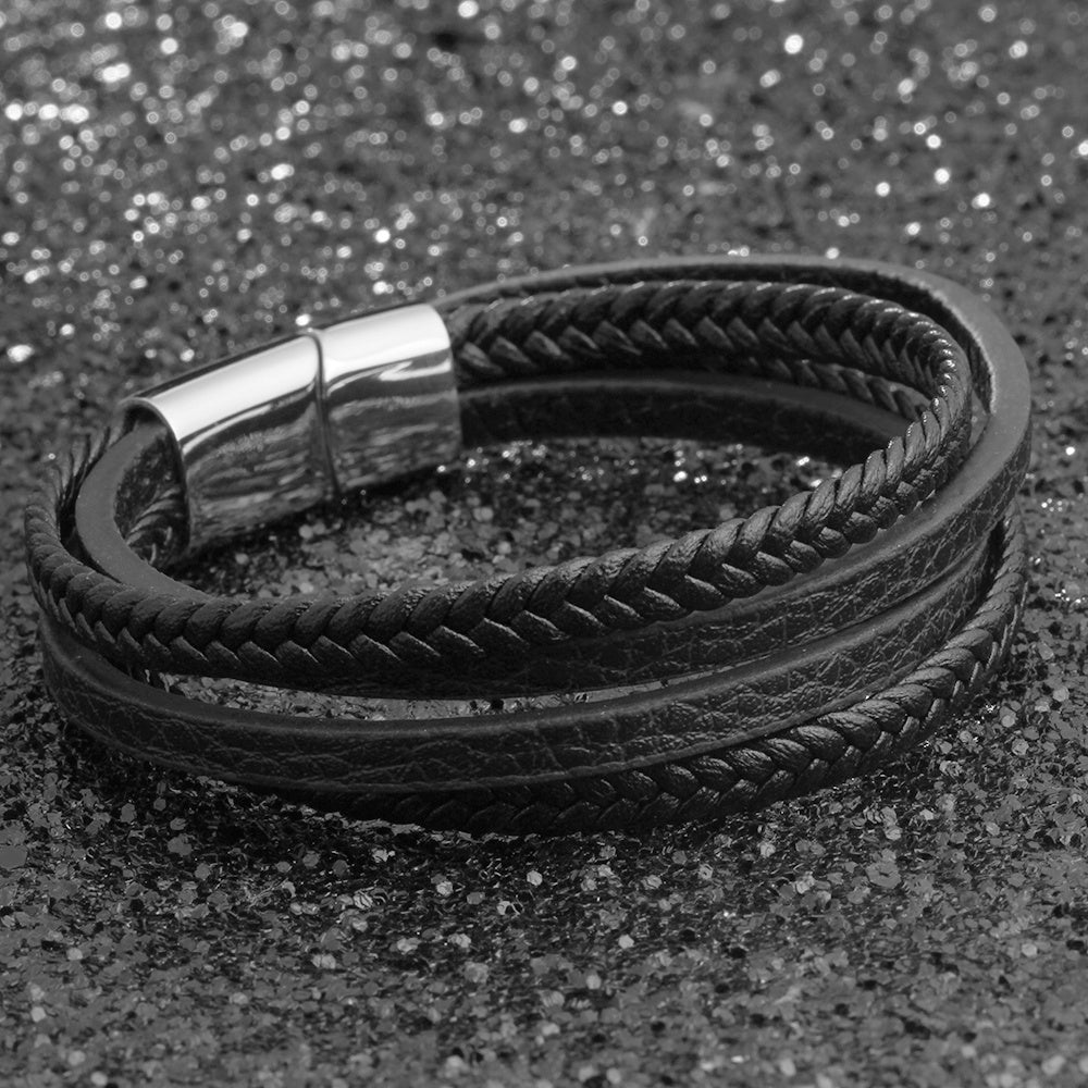 IGOR LAYERED LEATHER BRACELET