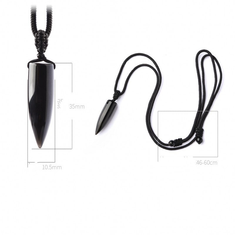 OBSIDIAN BULLET NECKLACE