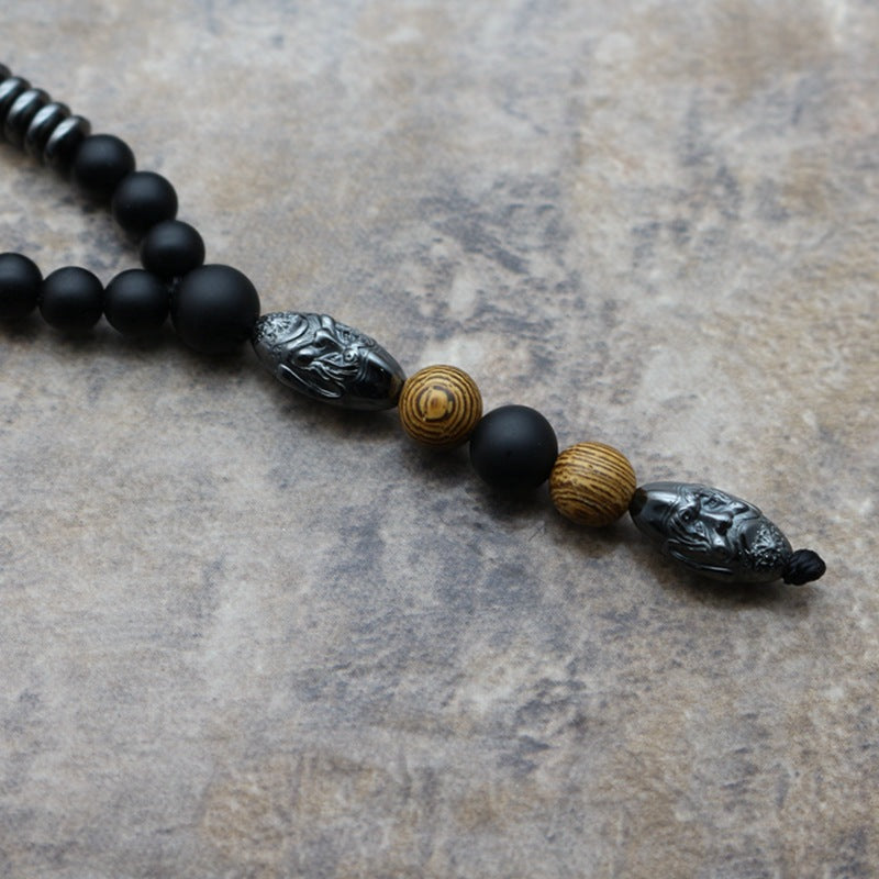 BLACK HEMATITE NECKLACE