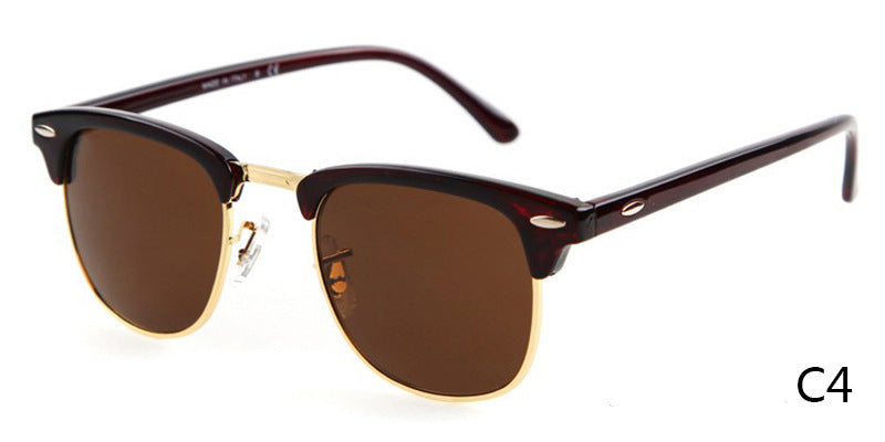 RETRO HALF METAL FRAME SUNGLASS