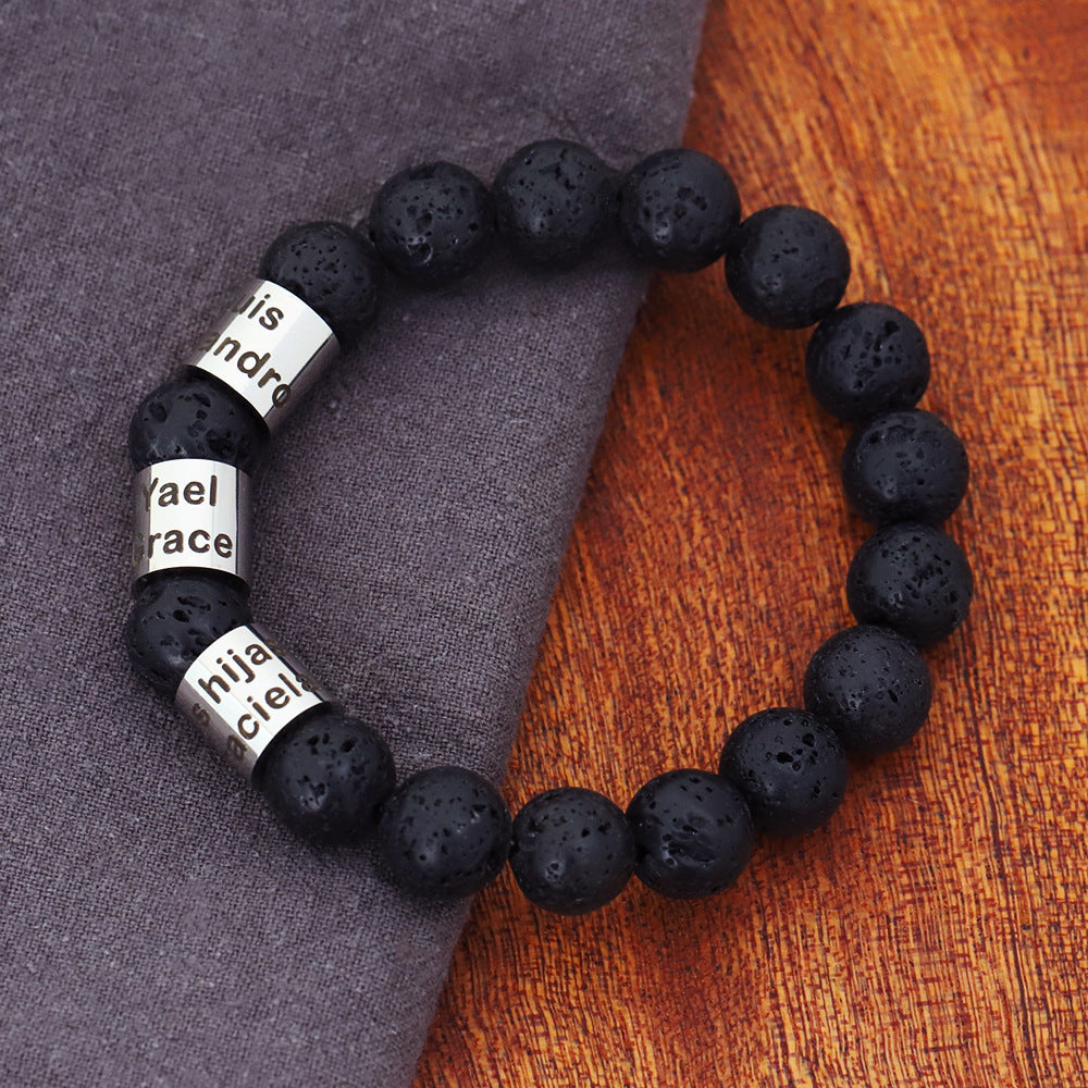 MAUI CUSTOMIZABLE LAVA STONE BRACELET