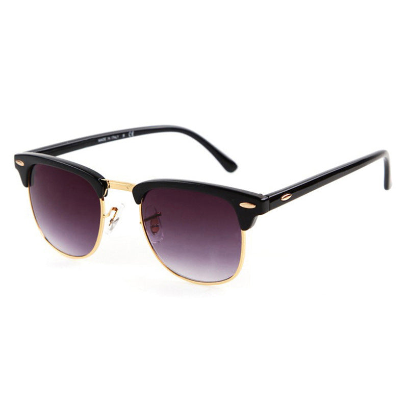 RETRO HALF METAL FRAME SUNGLASS