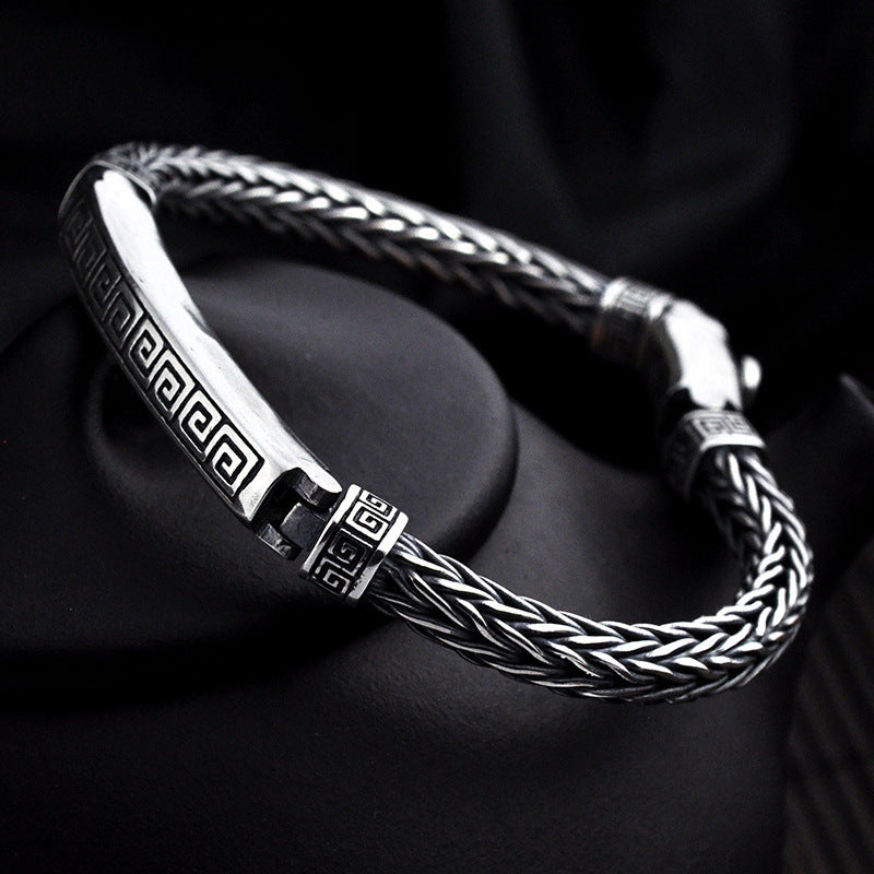 Personality Tide Men And Women New Fashion Thai Silver Bracelet